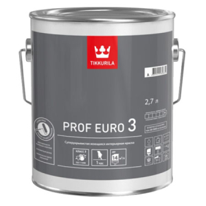Tikkurila Prof Euro 3 / Тиккурила Проф Евро 3 суперукрывистая моющаяся интерьерная краска