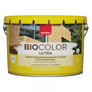 NEOMID BIO COLOR ULTRA защитно декоративный состав на алкидной основе, белый (9л)