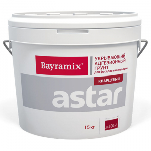 BAYRAMIX АСТАР кварцевый грунт для внутренних и наружных работ В1 (15кг)
