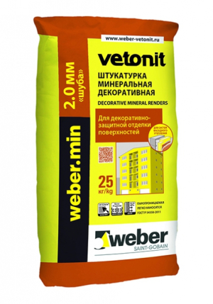 weber.min 1,5мм / Вебер штукатурка декоративная минеральная