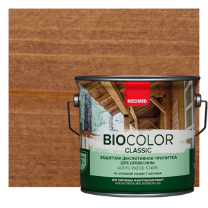 NEOMID BIO COLOR CLASSIC защитная декоративная пропитка на алкидной основе, тик (2,7л)