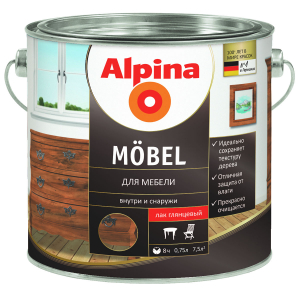 Alpina Möbel / Альпина Мебель лак алкидный для мебели глянцевый
