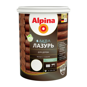 ALPINA Аква Лазурь для дерева, белый (0,9л)