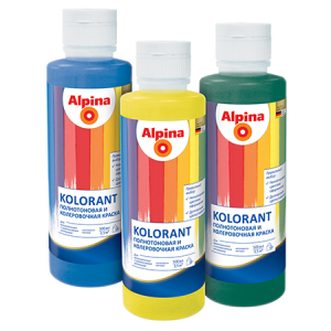 Alpina Kolorant / Альпина колорант цветная краска на водной основе для внутренних и наружных работ