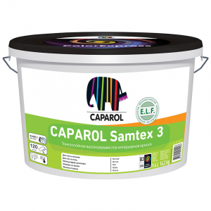 УД_CAPAROL SAMTEX 3 ELF краска латексная для стен и потолков, глубоко матовая, база 3 (9,4л)