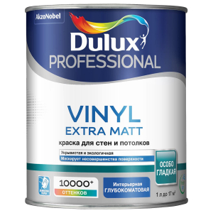 DULUX VINYL EXTRA MATT краска для стен и потолков, глубокоматовая, база BC (0,9л)