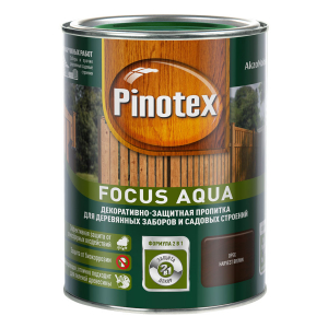 Pinotex Focus Aqua / Пинотекс Фокус Аква защитная пропитка для деревянных заборов и садовых строений   