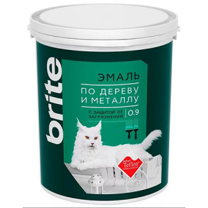 Brite / Брайт эмаль по металлу и дереву с защитой от грязи для наружных и внутренних работ   