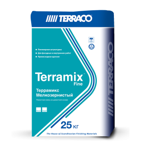 TERRACO TERRAMIX FINE WHITE штукатурка тонкослойная, цементная, белая (25кг)