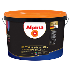 Alpina Die Starke für Aussen / Альпина Суперстойкая фасадная краска с защитой от водорослей и грибко