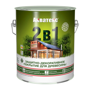 Акватекс 2 в 1 защит.-декор. покрытие для дерева алкидное полуматовое лессирующее