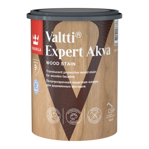 TIKKURILA VALTTI EXPERT AKVA лазурь высокоэффективная защитная, полуматовая, орегон (0,9л)