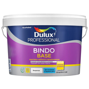 DULUX BINDO BASE грунтовка универсальная, глубокого проникновения, концентрат 1:1 (2,5л)