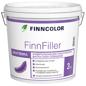 FINNCOLOR FINNFILLER шпаклевка универсальная, финишная для сухих помещений (3л)