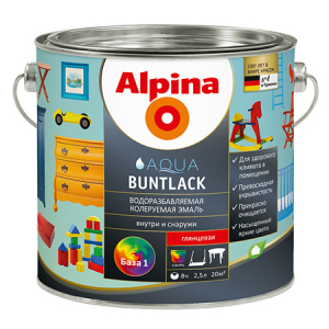 Alpina Aqua Buntlack / Альпина Аква Бунтлак водная эмаль шелковисто матовая