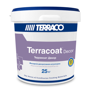TERRACO TERRACOAT DECOR штукатурка декоративная акриловая с крупной текстурой, шагрень (25кг)