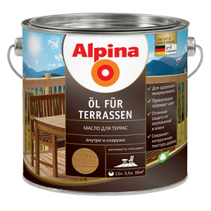 ALPINA OL FUR TERRASEN масло для террас, шелк/гл, светлый (0,75л)