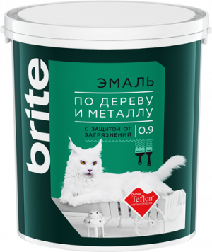 Brite / Брайт эмаль по металлу и дереву с защитой от грязи для наружных и внутренних работ