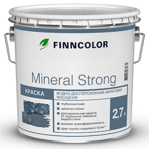 FINNCOLOR MINERAL STRONG краска фасадная, водно дисперсионная, матовая, база A (2,7л)