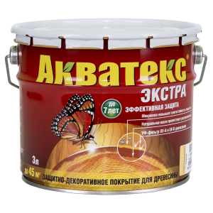 Акватекс-Экстра защитно-декоративное покрытие для древесины алкидное полуглянцевое
