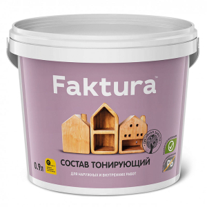 Faktura / Фактура состав тонирующий для древесины с защитой от биопоражений универсальный