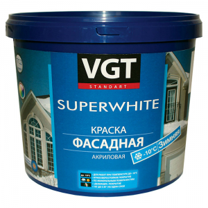VGT SUPERWHITE ВД-АК-1180 КРАСКА ФАСАДНАЯ ЗИМНЯЯ для работ при отрицательных температурах (3кг)