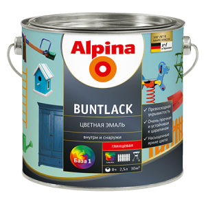Alpina Buntlack / Альпина Бунтлак эмаль универсальная глянцевая