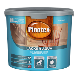 Pinotex Lacker Aqua 70 / Пинотекс Аква Лак на водной основе для стен и мебели глянцевый
