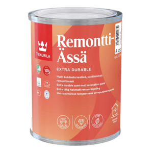 TIKKURILA REMONTTI ASSA краска интерьерная, акрилатная, стойкая к мытью, полуматовая, база A (0,9л)