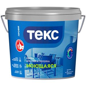 ТЕКС МОЮЩАЯСЯ краска для стен и потолка (Профи D) (4,5л)
