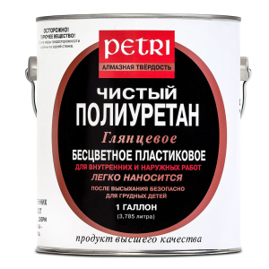 PETRI ДАЙМОНД ХАРД лак 100% полиуретановый, полуматовый (9,5л)