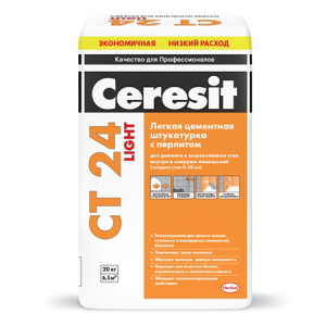 Ceresit CT 24 Light / Церезит штукатурка облегченная для наружных и внутренних работ