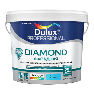 DULUX DIAMOND ФАСАДНАЯ краска для минеральных и деревянных поверхностей, матовая, база BW (5л)