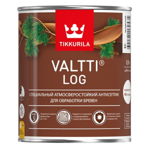 TIKKURILA VALTTI LOG антисептик специальный для бревен, атмосферостойкий, орегон (0,9л)