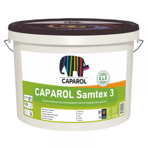 CAPAROL SAMTEX 3 ELF краска латексная для стен и потолков, глубоко матовая, база 1 (10л)