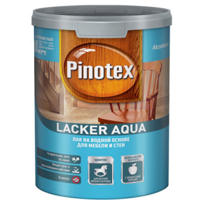 PINOTEX LACKER AQUA 10 лак на водной основе для мебели и стен, для внутр. работ, матовый (1л)