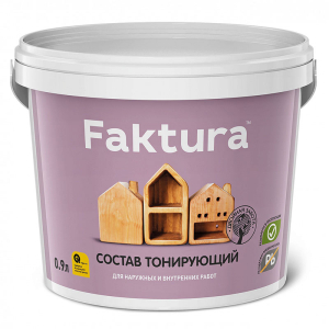 FAKTURA состав защитный для древесины водорастворимый, орех (0,9л)