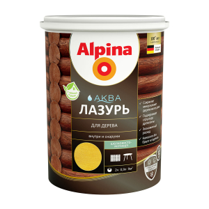 ALPINA Аква Лазурь для дерева, сосна (0,9л)