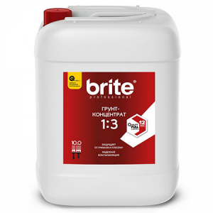 BRITE PROFESSIONAL грунт-концентрат влагозащитный 1:3 (10л)