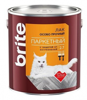 Brite / Брайт Лак паркетный особо прочный с защитой от загрязнений глянцевый