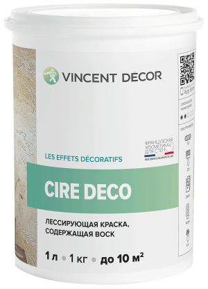 VINCENT DECOR CIRE DECO лессирующая полупрозрачная краска содержащая воск (1л)
