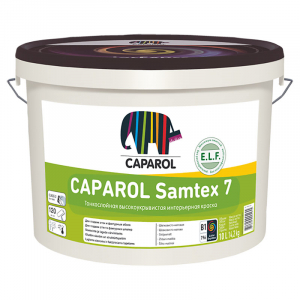 CAPAROL SAMTEX 7 ELF краска латексная для стен и потолков, шелковисто матовая, база 1 (10л)