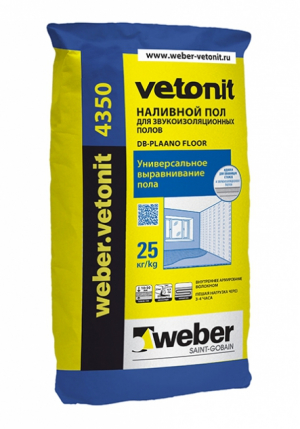 weber.vetonit 4350 Наливной пол для звукоизоляционных полов