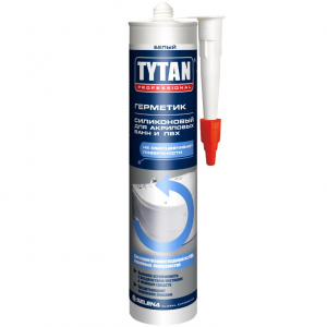 TYTAN PROFESSIONAL герметик силиконовый для акриловых ванн и ПВХ, белый (310мл)