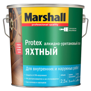 Marshall Protex Yat / Маршал Протекс яхтный лак  водостойкий глянцевый