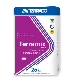 Terraco Terramix / Террако Террамикс шпатлевка финишная, белая