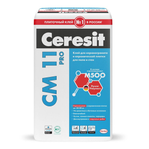 CERESIT CM 11 PRO клей для керамической плитки для пола и стен внутри и снаружи помещения (25кг)