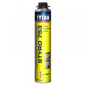 Tytan Professional Styro 753 Gun / Титан однокомпонентный полиуретановый клей для наружной теплоизол