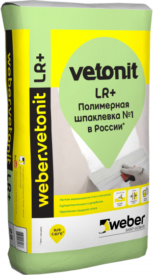 VETONIT LR+ шпаклевка финишная, полимерная для сухих помещений, белая (5кг) Россия