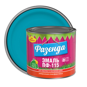 ТЕКС ФАЗЕНДА ПФ 115 эмаль алкидная, универсальная, голубой (1,9кг)